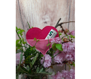 Stickdatei ITH - Blumenstecker Herz mit Fach